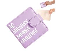 Envelope Savings Book, Pu Waterproof Budget Binder, 7x5 Inches Money Saving Challenge with Build, Magnetic Buckle, Financial Device with Organizer Style, Book for Office and School
