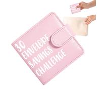 Envelope Savings Book, Pu Waterproof Budget Binder, 7x5 Inches Money Saving Challenge with Build, Magnetic Buckle, Financial Device with Organizer Style, Book for Office and School