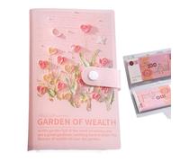 Envelope Savings Challenge Book - 100 Days Savings Challenge Book 3D Oil Painting, Notebook Portable Wallet Organizer, Payment Bill Expense Storage, Budgeting Binder For Adults Men Women Green