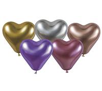 Enveloppe 100 ballons cœur en latex naturel Premium Quality CR6 (16 cm / 6"), blanc