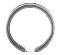 Enveloppe 100 ballons modelables en latex naturel Premium Quality D4 (Ø 5 cm / 2"), argent métallisé