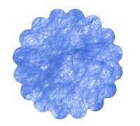 Enveloppe 100 décorations tnt effet tissu Flower Poly Lab (Ø24 cm), bleu