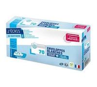 Enveloppe 110 x 220 mm 80 g sans fenêtre blanche - Boîte de 70 - Gpv G