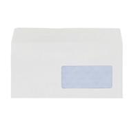 Enveloppe 110 x 220 mm budget 80 g fenêtre 45 x 100 bde protec. blanche - Boîte de 500