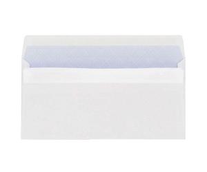 Enveloppe 110 x 220 mm budget 80 g SF auto blanche - Boîte de 500