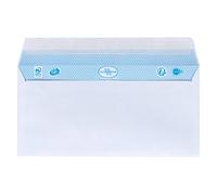 Enveloppe 110 x 220 mm La Couronne 80 g avec fenêtre 45 x 100 mm blanche - Boîte de 500