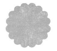 Enveloppe 50 décorations tnt effet tissu Flower Poly Lab (Ø 24 cm), argent