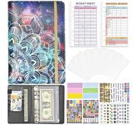 Enveloppe Budget Planner - Budget - A6 - Plastique Transparent - 8 Pièces - Noir