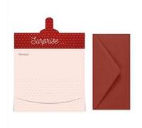 enveloppe cadeau st valentin 20.7x9.3cm rouge - générique cd8715 Rouge G