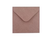 Enveloppe CarréE Lot de 50 enveloppes en papier kraft 11,5 x, cm, for petites entreprises, invitations, cartes postales, 130 g, lettres, messages, emballages mariage Pour Vintage(50pcs 10.5x10.5cm C)