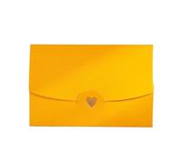 Enveloppe CarréE Petites enveloppes en papier nacré for cartes de vœux, visite, 10,5 x 7 cm, estampillées Love Pour Vintage(Dark yellow)