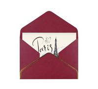 Enveloppe carte de remerciement Tour Eiffel 10,2 x 15,2 cm pour mariage, fête prénatale, remerciement, fête de mariée, anniversaire d'affaires.