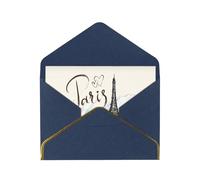 Enveloppe carte de remerciement Tour Eiffel 10,2 x 15,2 cm pour mariage, fête prénatale, remerciement, fête de mariée, anniversaire d'affaires.