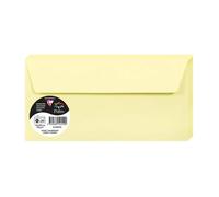 Enveloppe - CLAIREFONTAINE - Pollen 110x220 - 120g - Jaune - Compatible Jet d'encre et Laser