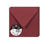 Enveloppe - CLAIREFONTAINE - Pollen - 140x140 mm - 120g - Bordeaux - Paquet de 20