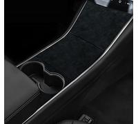 Enveloppe D'Accoudoir De Console Centrale De Voiture En Daim, Noir, Gris, Autocollants DéCoratifs De Console Centrale, Accessoires De Kit De DéCoration IntéRieure, Pour Tesla Model 3 2017-2020