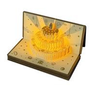 Enveloppe d'anniversaire pour cadeaux en espèces, carte d'argent avec gâteau 3D et cadeau « Happy Birthday » pour toutes les idées de l'âge de la musique, pour homme