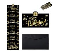 Enveloppe d'anniversaire pour cadeaux en espèces, porte-monnaie à faire soi-même pour espèces, porte-cartes surprise pour cadeaux d'anniversaire entre famille et amis, carte cadeau pour homme et femme