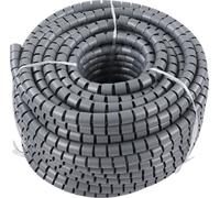 Enveloppe de câble en spirale PE Gaine de câble flexible Tube d'enroulement Protecteur de gaine pour appareils 22mm / 0.87in DIA 50m / 164.04ft