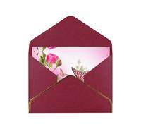 Enveloppe de carte de remerciement avec papillon et fleurs qui s'embrassent - 10,2 x 15,2 cm - Pour mariage, fête prénatale, remerciement, enterrement de vie de jeune