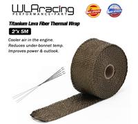Enveloppe De Collecteur Thermique Pour Échappement, 5m, Fiber De Lave En Titane, 4 Pièces