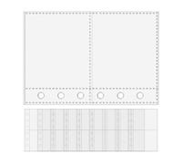 Enveloppe de feuille pour les dossiers | 10 pièces a.7 Films de protection des dossiers à 6 rings Clair Document Cases | Pour les employés de bureau, directeur de projet, éducateur enseignant artiste