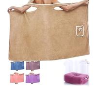Enveloppe de serviette de bain pour femmes, enveloppe de jupe de bain en velours corallien autour de la serviette, robe de spa de douche, spa sauna avec des poches, absorption d'eau Khaki