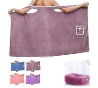 Enveloppe de serviette de bain pour femmes, enveloppe de jupe de bain en velours corallien autour de la serviette, robe de spa de douche, spa sauna avec des poches, absorption d'eau