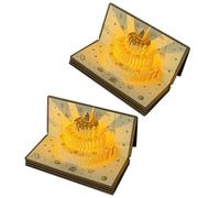 Enveloppe de vœux musicale innovante avec lumière LED et mélodies de festival pour événements spéciaux, festivals, paquet rouge musical