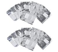 Enveloppe d'ongle en feuilles d'ongle en feuilles de ongles pour ongles en gel Dépassement de vernis avec coton pour la manucure Pédicure 200pcs, enveloppements d'ongles en papier d'aluminium