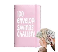 Enveloppe économique - Planificateur de de 100 jours pour économiser 5050 dollars | Classeur d'économie d'argent en papier avec enveloppes à fermeture éclair | 10,9 x 18,8 x 2,9 cm |