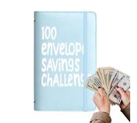 Enveloppe économique - Planificateur de de 100 jours pour économiser 5050 dollars | Classeur d'économie d'argent en papier avec enveloppes à fermeture éclair | 10,9 x 18,8 x 2,9 cm |