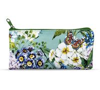 Enveloppe En Coton,Fleurs De La Nature 10x22 Cm,Fantaisie Florale Sur Fond Bleu Clair,1