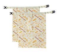 Enveloppe en tissu enduit avec mousqueton pour la conservation des collations, en coton bio, cire d'abeilles, sac de rangement avec bande élastique et mousqueton, durable, essentiel de cuisine pour le