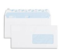 Enveloppe gpv everyday blanche 80g dl 110x220mm fenetre 45x100mm fermeture securisee collage renforce boite 500 unites