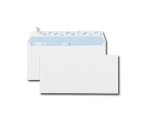 Enveloppe gpv vélin blanc 90g dl 110x220mm adhésive fond gris paquet 25 unités
