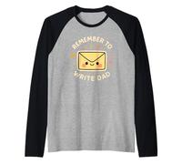 Enveloppe Humoristique avec Inscription « Remember to Write Dad » Manche Raglan