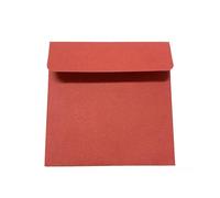 Enveloppe Lot de 10 enveloppes carrées créatives x cm, blanches et noires, for cartes, lettres, papier, mini Mariage(Red)