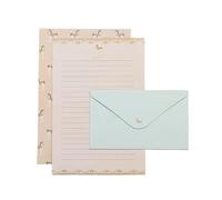 Enveloppe Lot de 9 enveloppes mignonnes, bloc-notes, cartes postales, invitations mariage, couverture en papier, papeterie, fournitures bureau Mariage(B)