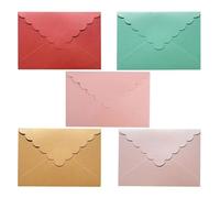 Enveloppe Mariage 10 pièces 112x162mm motif de vague créatif nacré Triangle enveloppe papier à en-tête conception spéciale enveloppe(Mixed design)