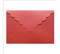 Enveloppe Mariage 10 pièces 112x162mm motif de vague créatif nacré Triangle enveloppe papier à en-tête conception spéciale enveloppe(Burgundy)