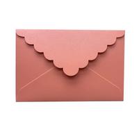 Enveloppe Mariage 10 pièces 112x162mm motif de vague créatif nacré Triangle enveloppe papier à en-tête conception spéciale enveloppe(Light pink)