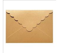 Enveloppe Mariage 10 pièces 112x162mm motif de vague créatif nacré Triangle enveloppe papier à en-tête conception spéciale enveloppe(Dark gold)