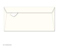 Clairefontaine 26445C - Sachet de 5 Enveloppes Auto-Adhésives - Format DL (11x22cm) - 120g/m² - Coloris Ivoire - Invitation Evènements et Correspondance - Gamme Pollen - Papier Premium Lisse