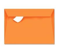 Clairefontaine 5496C - Paquet de 20 Enveloppes Auto-Adhésives - Format C6 11,4x16,2cm - 120g/m² - Coloris Clémentine - Invitation Evènements et Correspondance - Gamme Pollen - Papier Premium Lisse