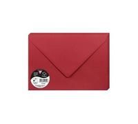 Clairefontaine 5582C Paquet de 20 Grandes Enveloppes 16,2x22,9cm Rouge Groseille - 120g/m² - Format C5 - Fermeture gommée - Invitation Evènements et Correspondance - Gamme Pollen - Papier Lisse