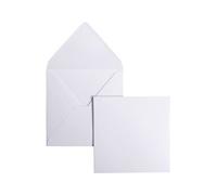 Clairefontaine Enveloppes gommées Pollen 5428C 14 x 14 cm 120 g/m² Blanc - Paquet de 20