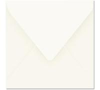 CLAIREFONTAINE Paquet de 20 enveloppes 120g POLLEN 16,5x16,5cm. Coloris Blanc