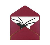 Enveloppe pour carte de remerciement motif araignée noire 10,2 x 15,2 cm pour mariage, fête prénatale, remerciement, fête prénatale, fête d'anniversaire, affaires.