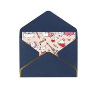 Enveloppe pour carte de remerciement Motif teckel parisien et tour Eiffel 10,2 x 15,2 cm